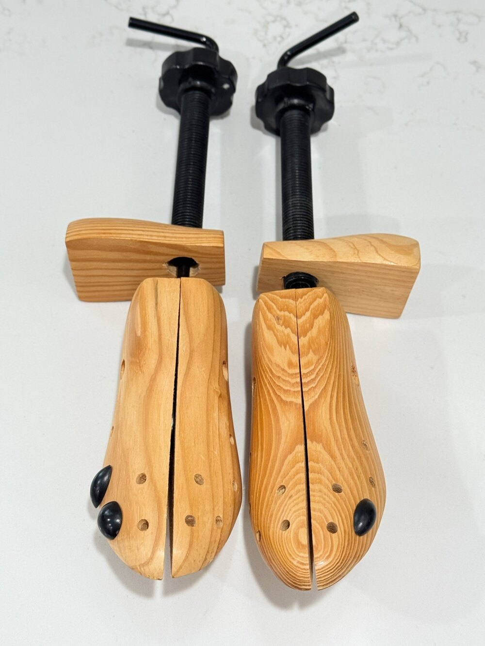 2 Way Wood Shoe Stretchers Pair Ladies Womens Size 6-10 Width Length Bunion Plug